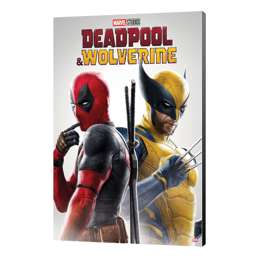 Marvel Wooden Wall Art Deadpool & Wolverine 02 Best friends 35 x 50 cm - MangaShop.ro