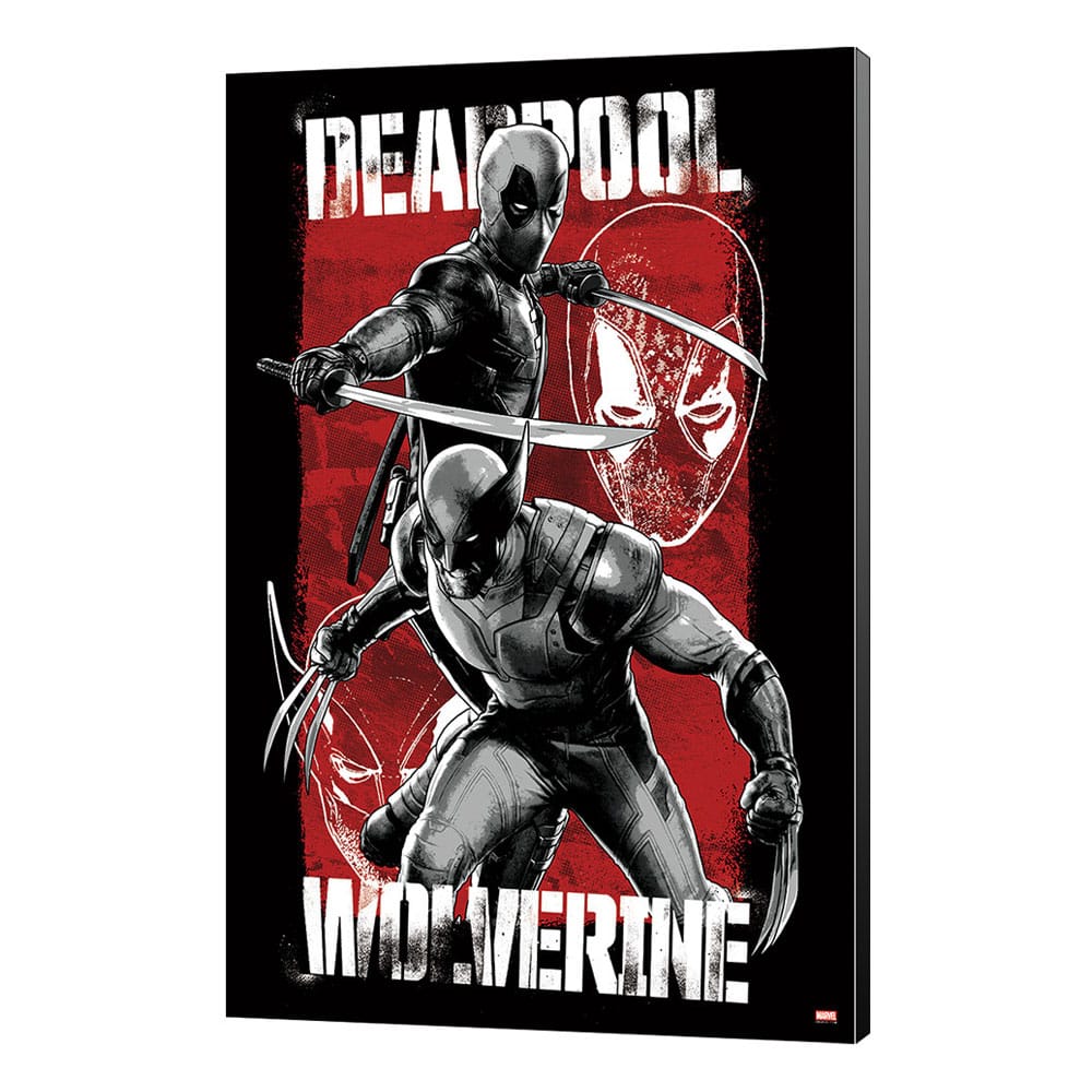 Marvel Wooden Wall Art Deadpool & Wolverine 03 Maximum Effort 35 x 50 cm - MangaShop.ro