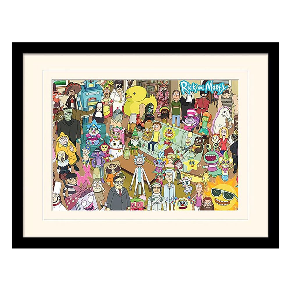 Rick and Morty Collector Print Framed Poster Total Rickall (white background) - MangaShop.ro