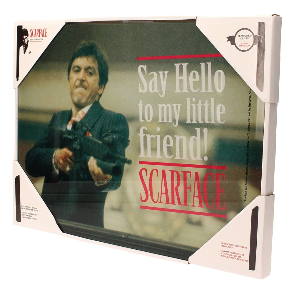 Scarface Glass Poster Say Hello 40 x 30 cm - MangaShop.ro