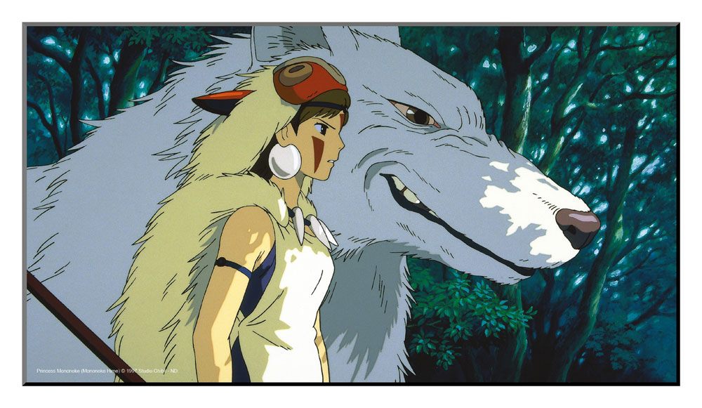 Studio Ghibli Wooden Wall Art Princess Mononoke 37,5 x 20,5 cm - MangaShop.ro