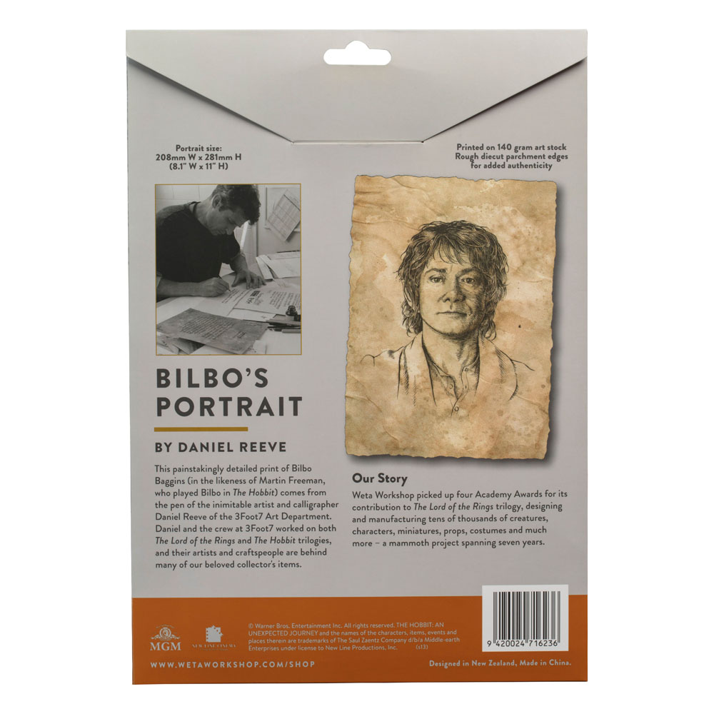 The Hobbit Art Print Portrait of Bilbo Baggins 21 x 28 cm - MangaShop.ro