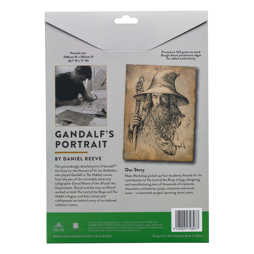 The Hobbit Art Print Portrait of Gandalf the Grey 21 x 28 cm - MangaShop.ro