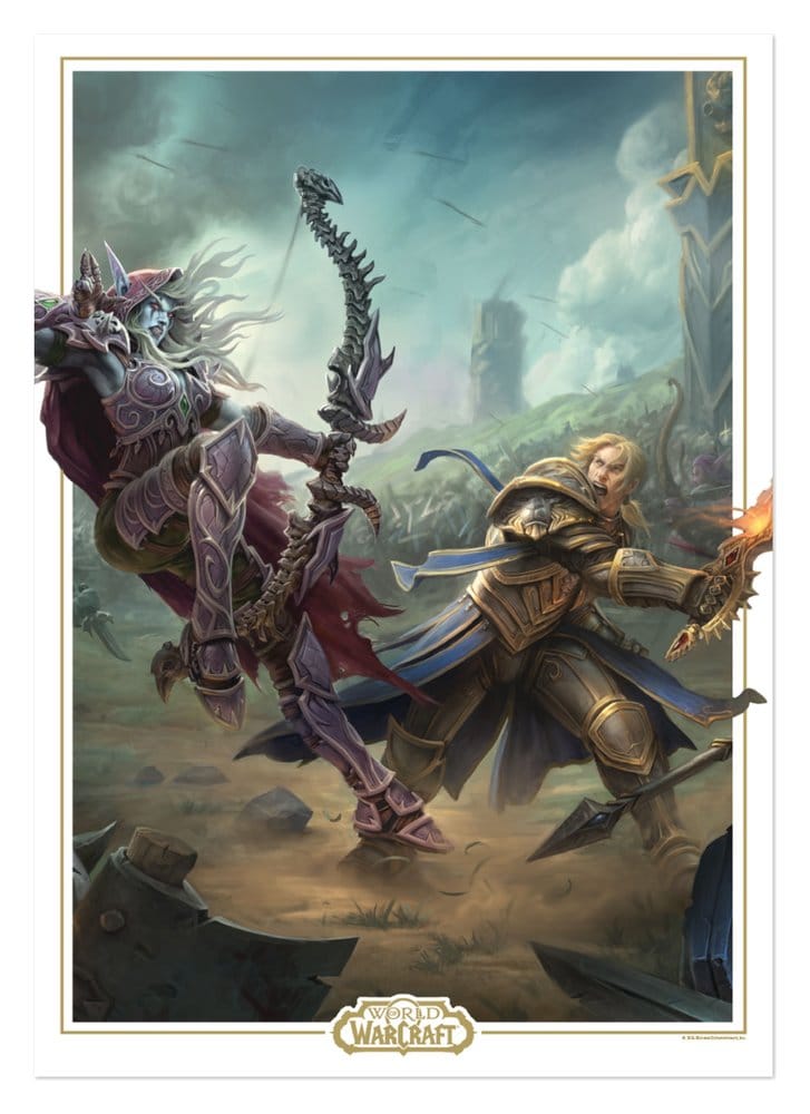 World of Warcraft Art Print Sylvanas vs Anduin Wrynn Limited Edition 42 x 30 cm - MangaShop.ro