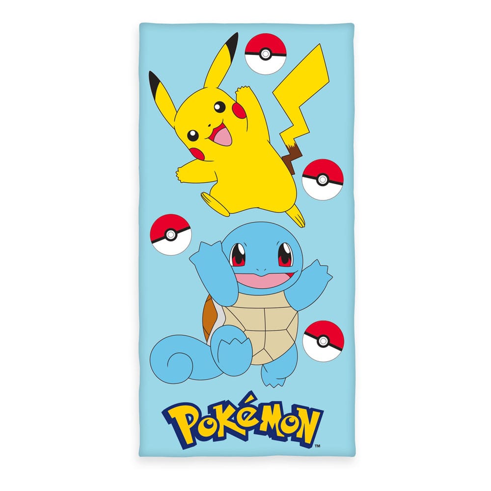 Pokemon Velour Pikachu & Squirtle 75 x 150 cm - MangaShop.ro