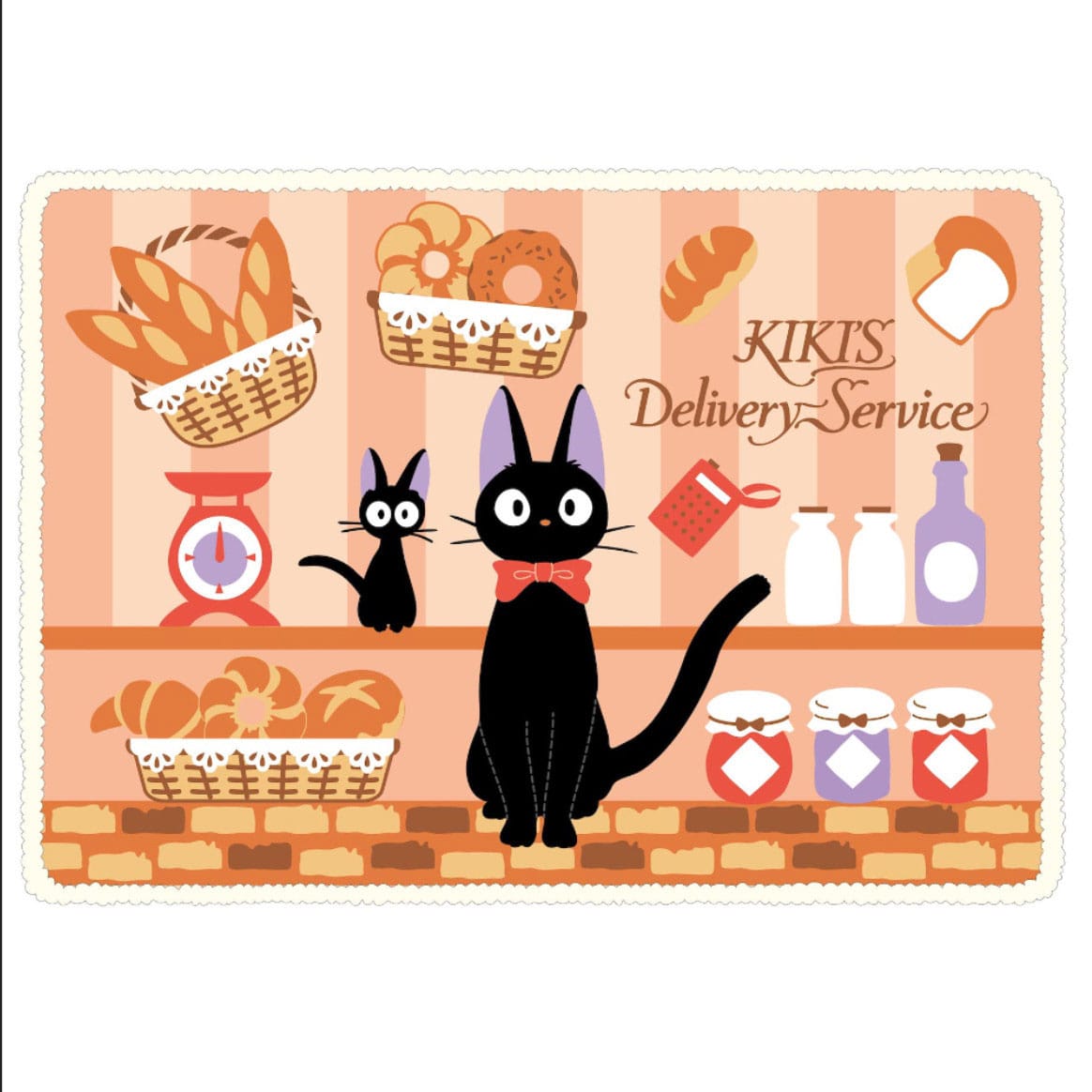 Kiki's Delivery Service Fluffy plaid Jiji's Bakery 70 x 100 cm - MangaShop.ro