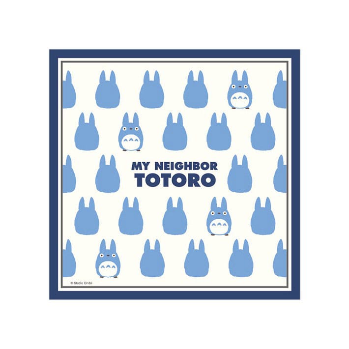 My Neighbor Totoro Handkerchief Totoro Silhouette Blue 43 x 43 cm - MangaShop.ro