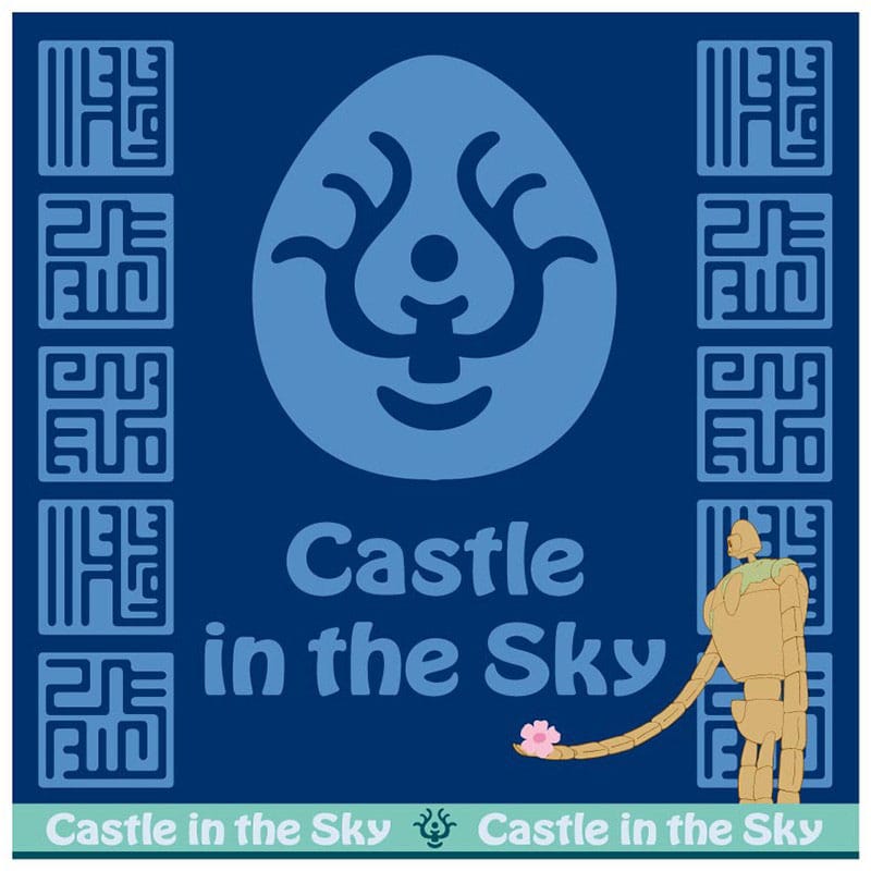 Studio Ghibli Mini Towel Castle in the Sky Volucite crystal Amulet 25 x 25 cm - MangaShop.ro
