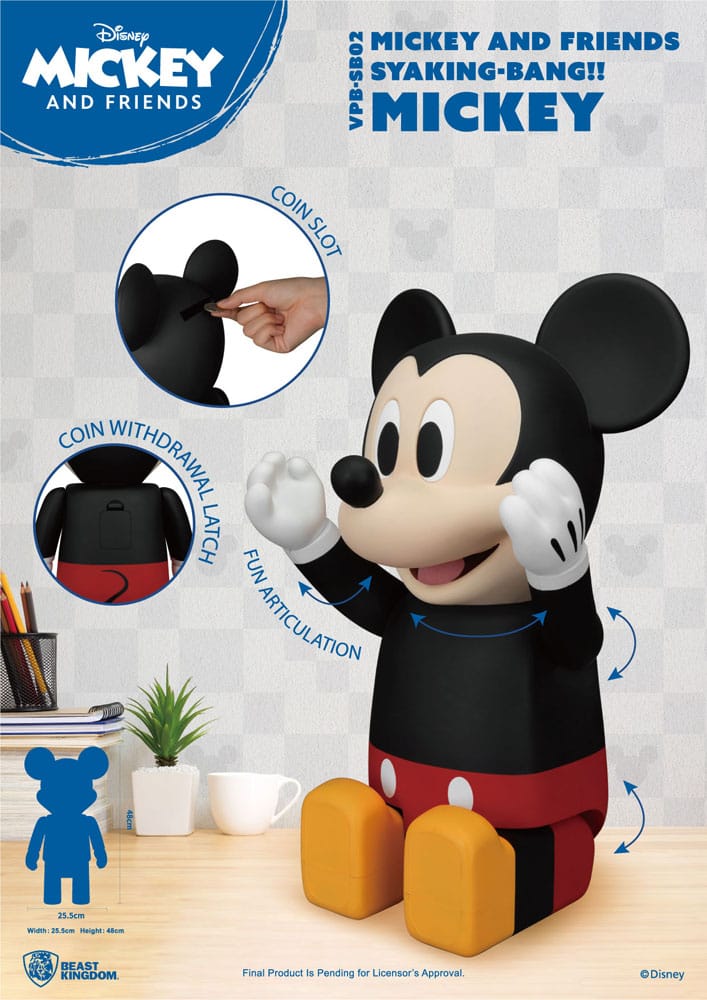 Disney Syaing Bang Vinyl Bank Mickey and Friends Mickey 48 cm - MangaShop.ro