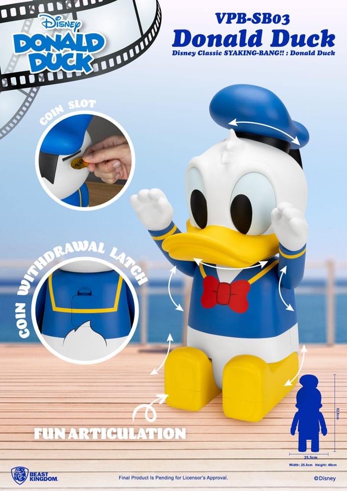 Disney Syaing Bang Vinyl Bank Mickey and Friends Donald Duck 53 cm - MangaShop.ro