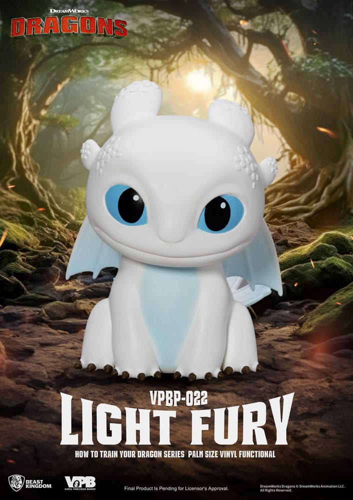 How To Train Your Dragon Piggy Vinyl Bank Light Fury 12 cm - MangaShop.ro