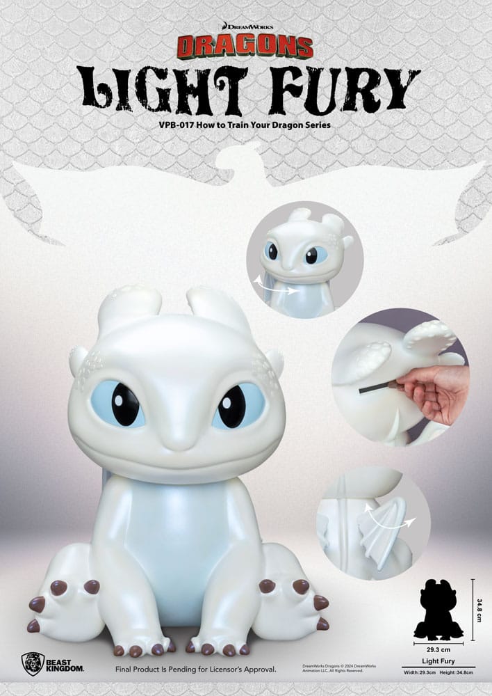 How to Train Your Dragon Funktional Figure Vinyl Light Fury 35 cm - MangaShop.ro