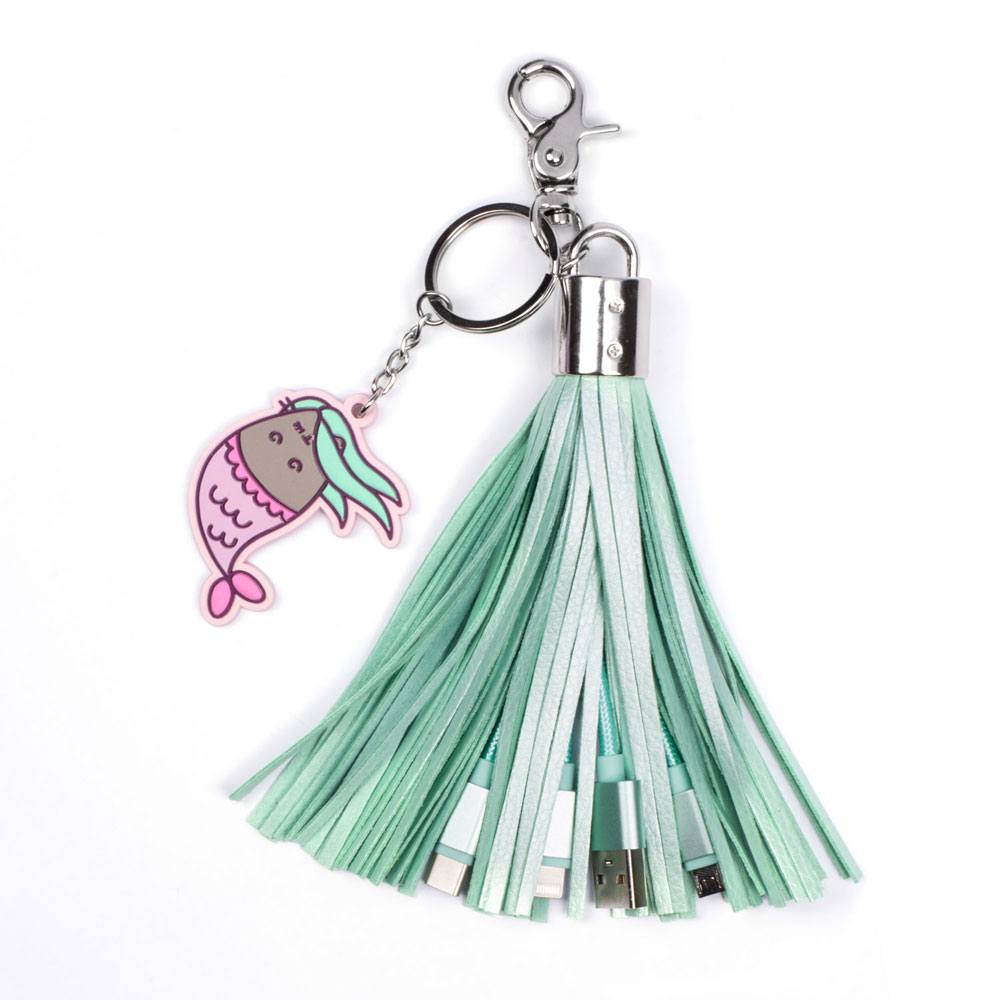 Pusheen USB Charging Cable 3in1 with Keychain Tassel - MangaShop.ro