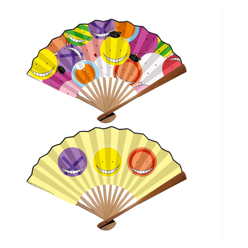 Assassination Classroom Folding Fan Koro-sensei Sticker Bomb Style - MangaShop.ro