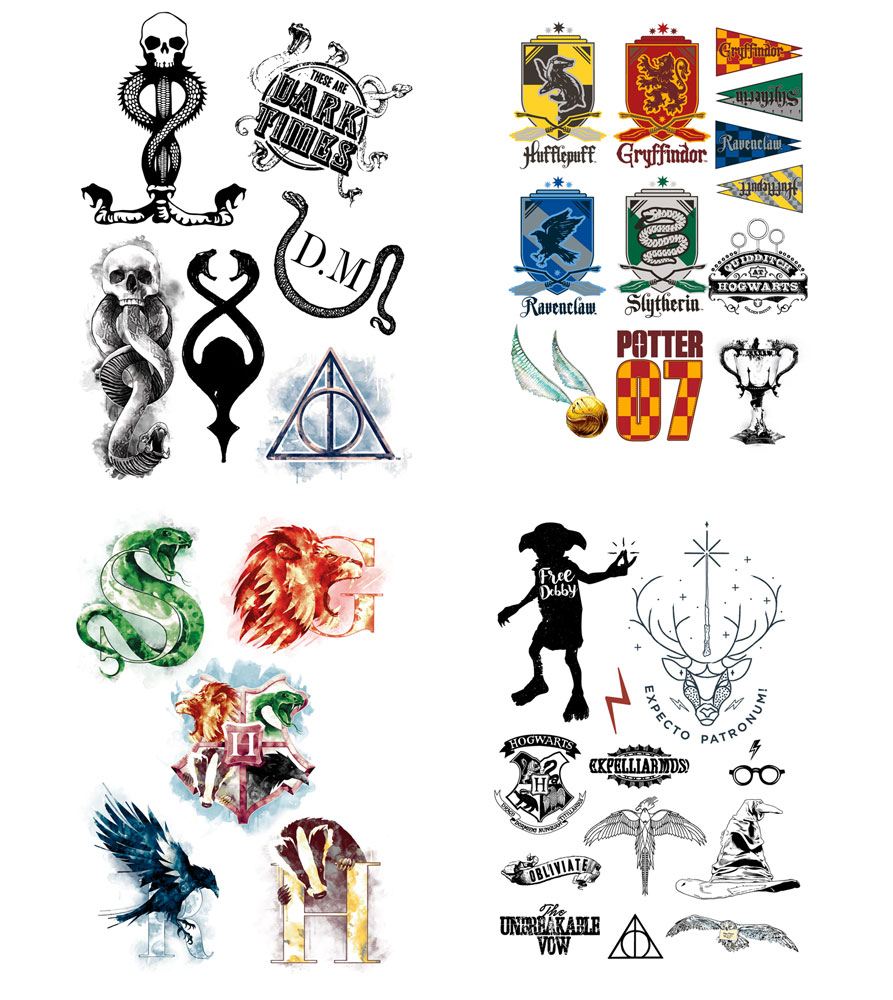 Harry Potter Temporary Tattoos Set - MangaShop.ro