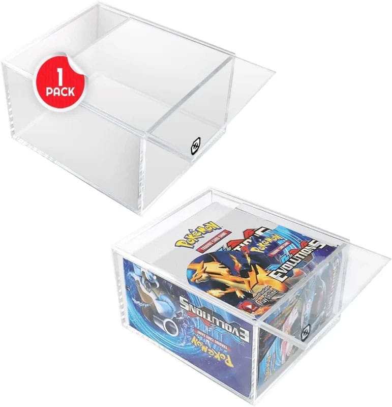 Evoretro Acrylic Display Case for Booster Boxes / Elite Trainer Boxes Ver. 1 with Sliding Lid - MangaShop.ro