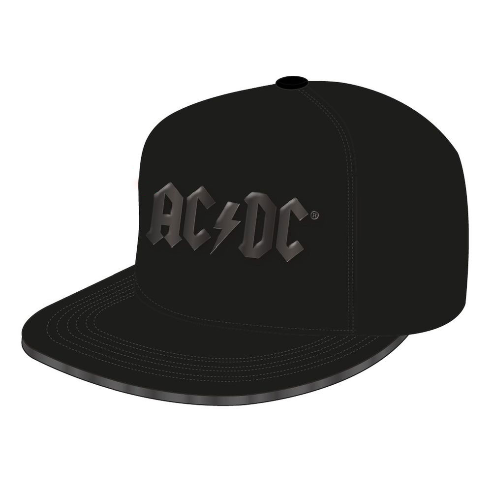 ACDC Snapback Cap Shiny Black Logo - MangaShop.ro