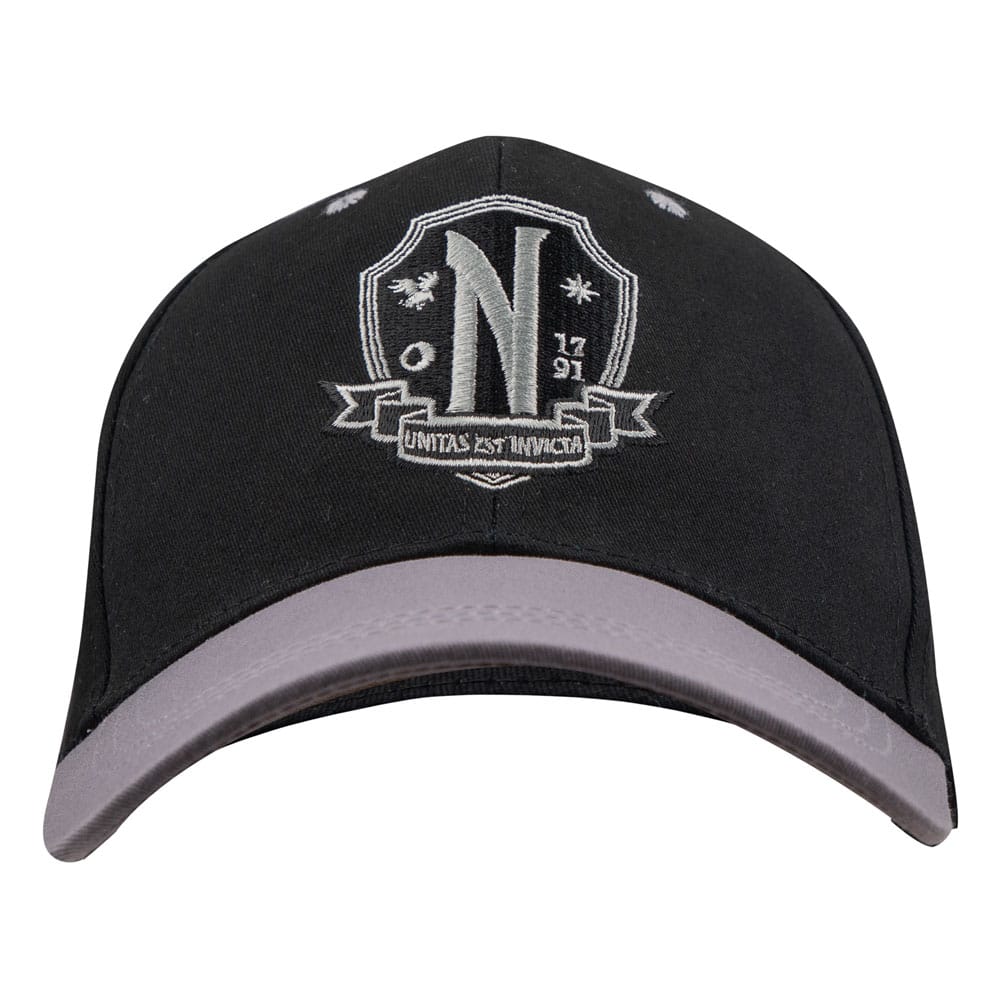 Wednesday Curved Bill Cap Nevermore Academy Black - MangaShop.ro