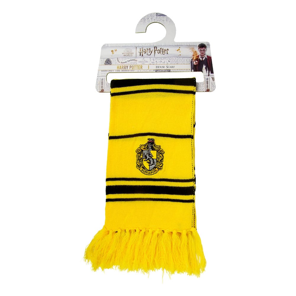 Harry Potter Scarf Hufflepuff Thin Stripes (Hanger) 160 cm - MangaShop.ro