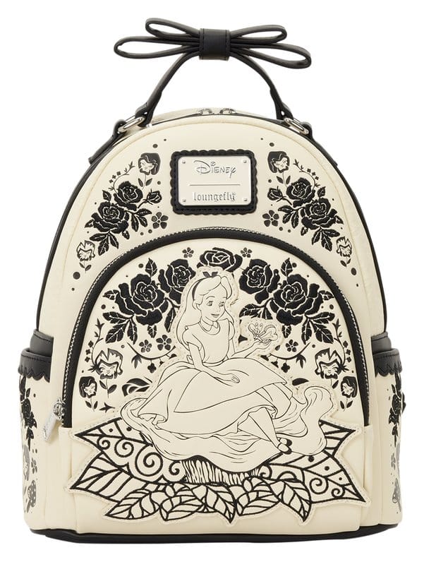 Alice in Wonderland Embroidered Floral Mini Backpack - MangaShop.ro