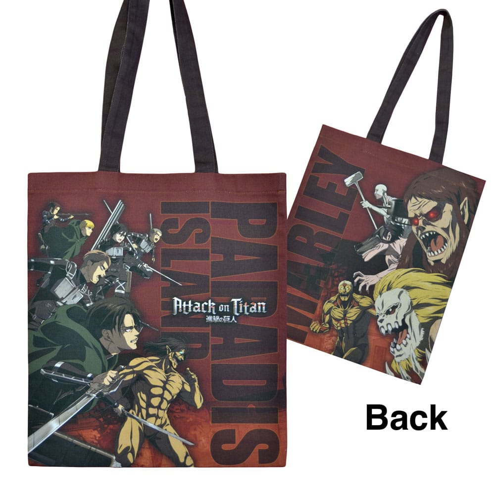 Attack on Titan Tote Bag Paradise Island vs Marley - MangaShop.ro