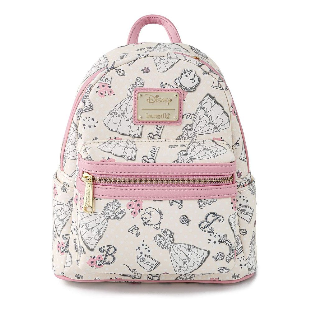 Disney by Loungefly Backpack Beauty and the Beast Belle Creme AOP heo Exclusive - MangaShop.ro
