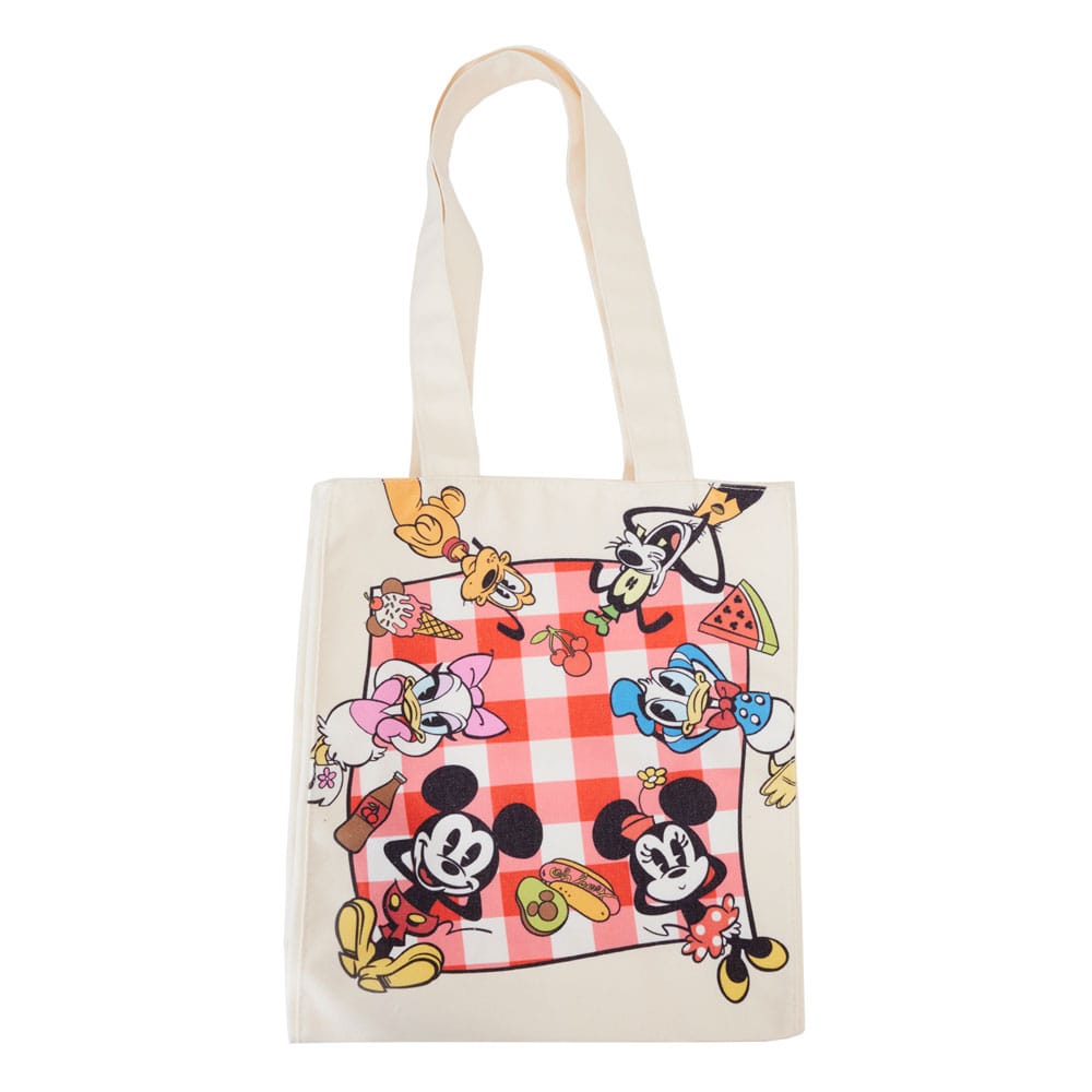 Disney by Loungefly Canvas Tote Bag Mickey and friends Picnic - MangaShop.ro