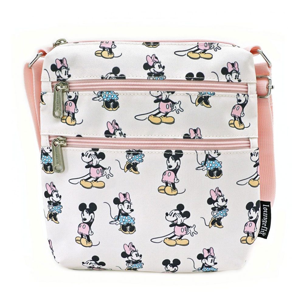 Disney by Loungefly Passport Bag Pastel Minnie Mickey AOP - MangaShop.ro