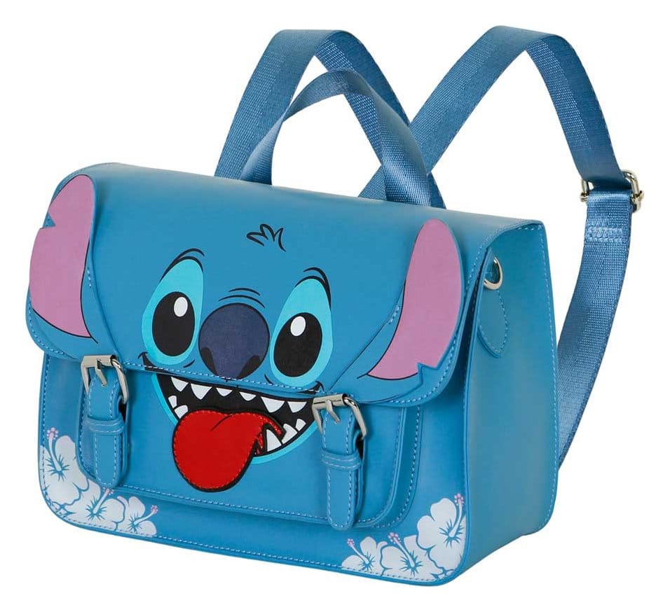 Lilo & Stitch Satchel Shoulder Bag Backpack Tongue Blue - MangaShop.ro