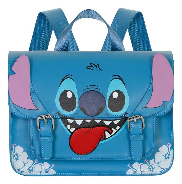 Lilo & Stitch Satchel Shoulder Bag Backpack Tongue Blue - MangaShop.ro