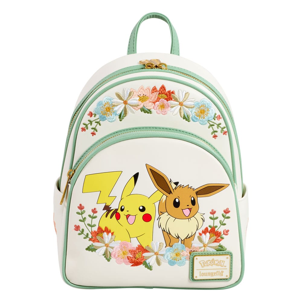 Pokemon by Loungefly Mini Backpack Pikachu & Eevee Floral - MangaShop.ro