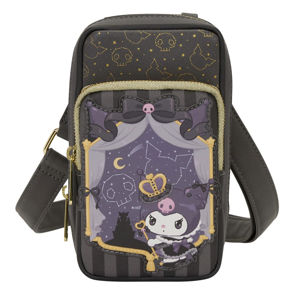 Sanrio by Loungefly Crossbody with Coin Bag 20th Anniversary Kuromi Cell Phone - MangaShop.ro