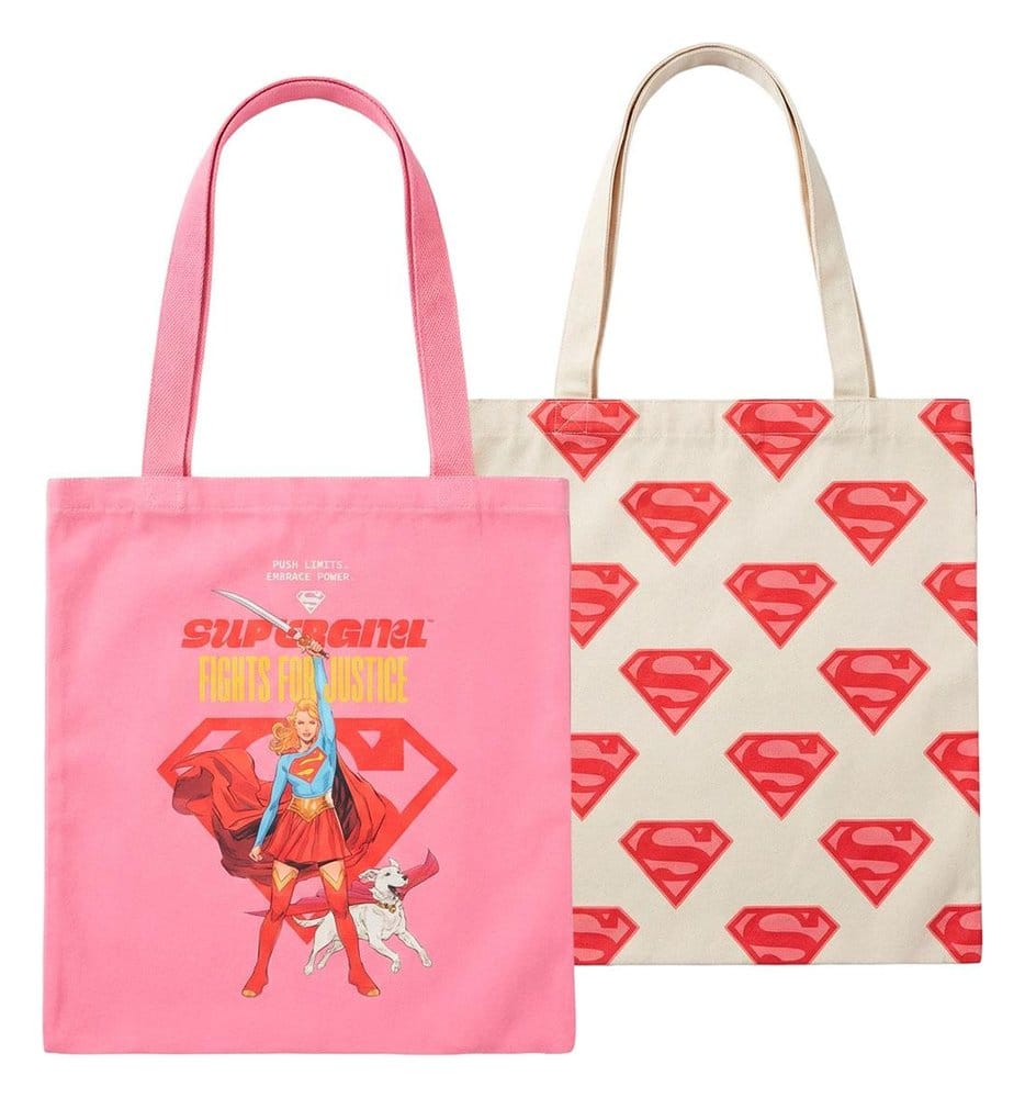 DC Comics Tote Bags 2-Pack Superman Supergirl - MangaShop.ro