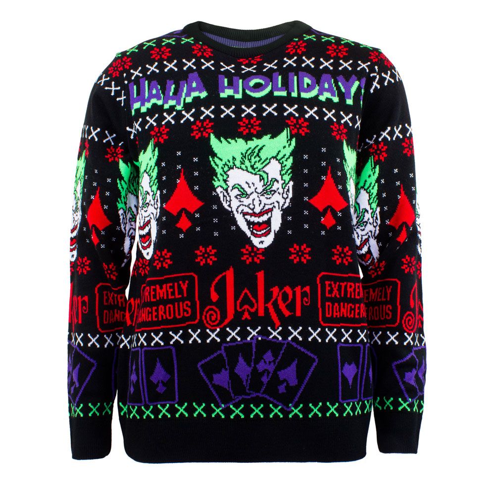 DC Comics Sweatshirt Christmas Jumper Joker - HaHa Holidays Size L - MangaShop.ro