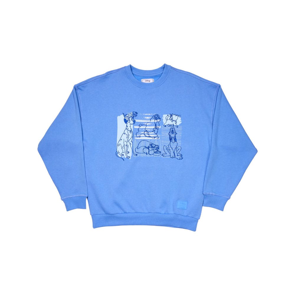 Disney by Loungefly Sweatshirt Unisex Dogs & Cats Oversized Crewneck Size L - MangaShop.ro