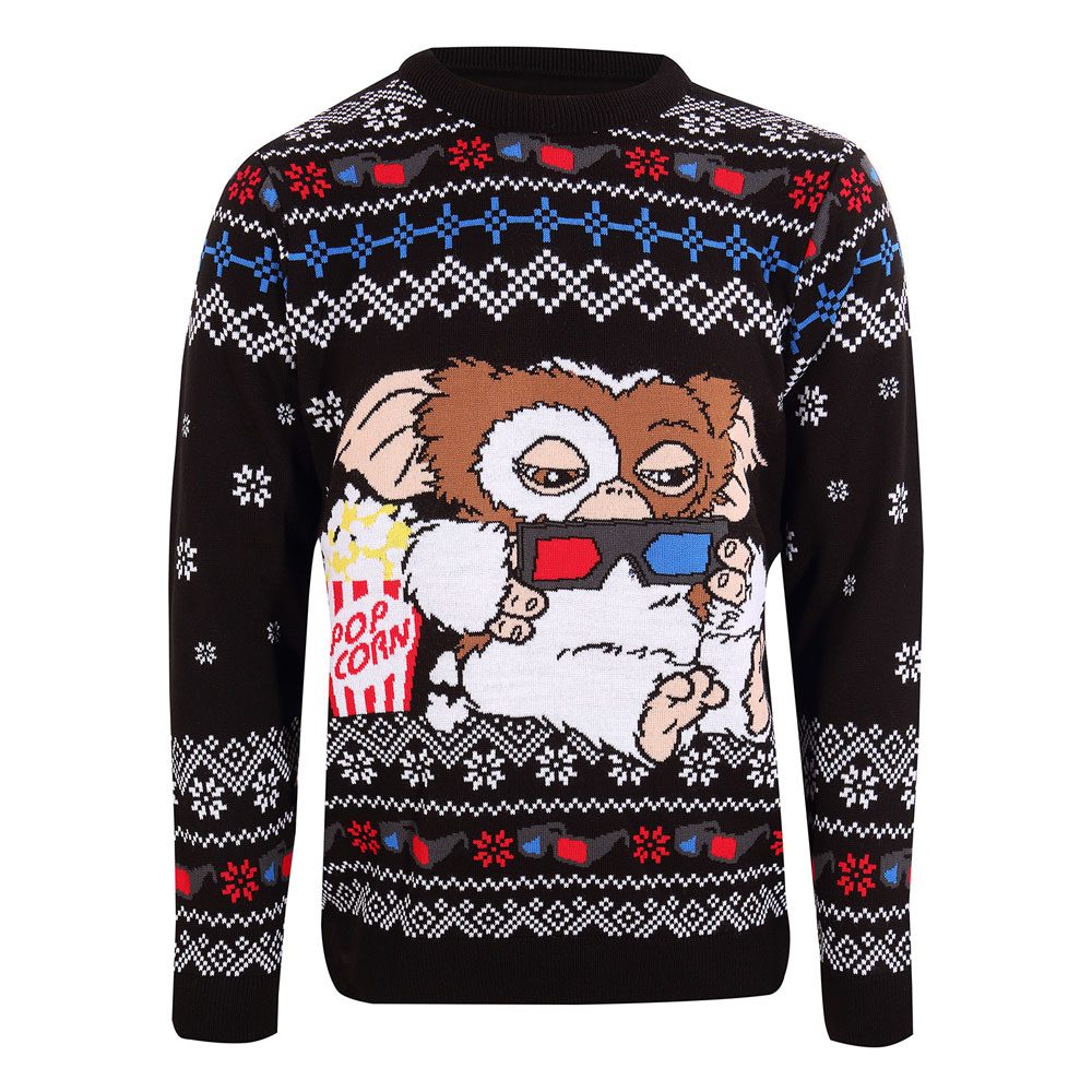 Gremlins Sweatshirt Christmas Jumper Gizmo Popcorn Size L - MangaShop.ro