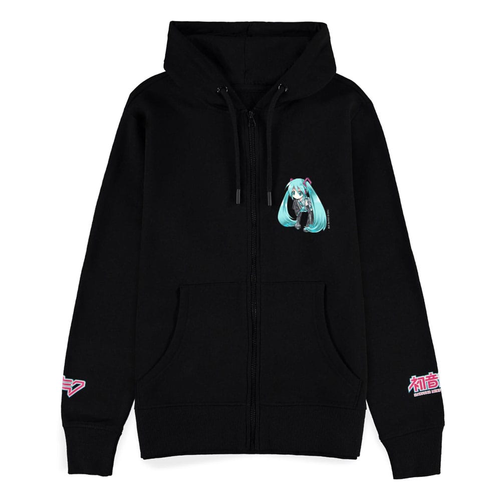 Hatsune Miku Zipper Hoodie Black Size XL - MangaShop.ro