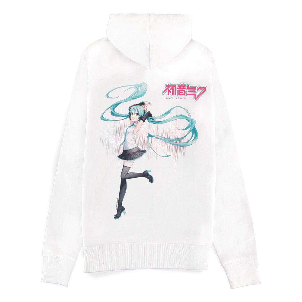 Hatsune Miku Zipper Hoodie White Size XL - MangaShop.ro