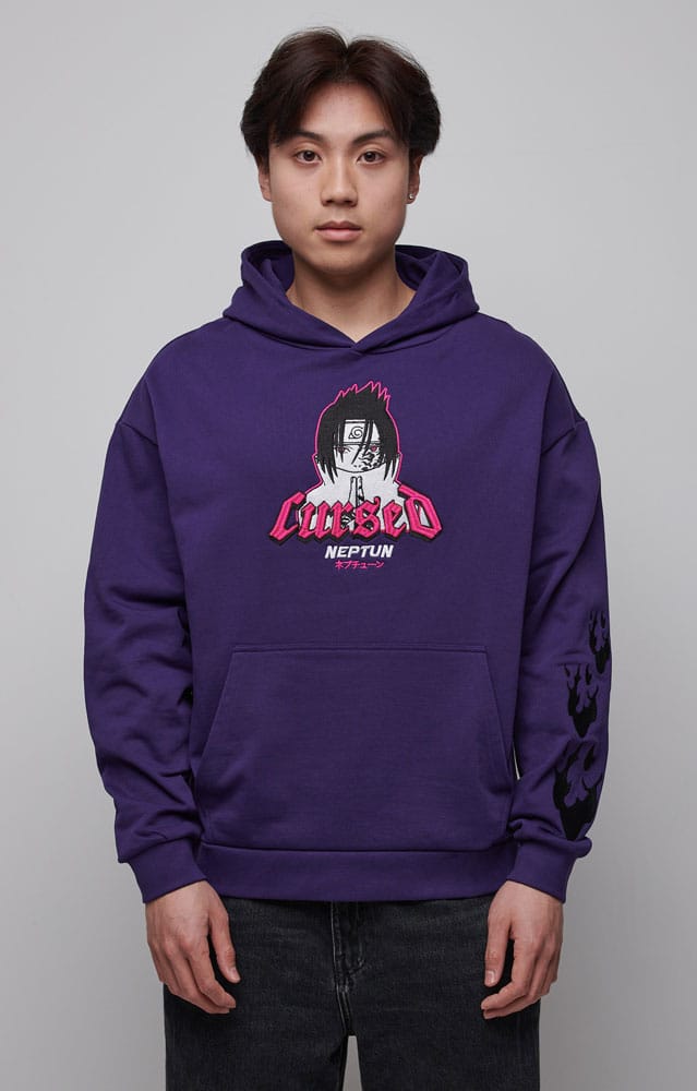 Naruto Shippuden Hooded Sweater Graphic Purple Size XL - MangaShop.ro