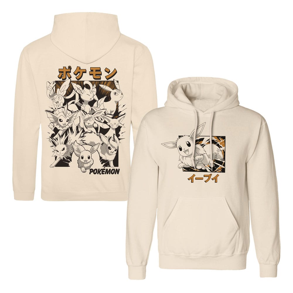 Pokemon Hooded Sweater Eevee Evolutions Katakana - MangaShop.ro