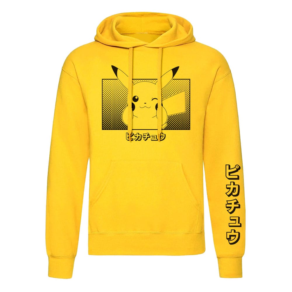 Pokemon Hooded Sweater Pikachu Katakana Size M - MangaShop.ro