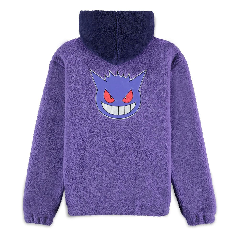 Pokemon Sherpa Hooded Sweater Gengar Size L - MangaShop.ro