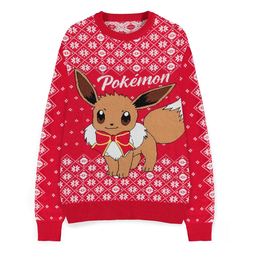 Pokemon Sweatshirt Christmas Jumper Eevee Size S - MangaShop.ro