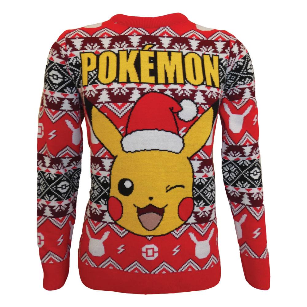Pokemon Sweatshirt Christmas Jumper Pikachu Size S - MangaShop.ro