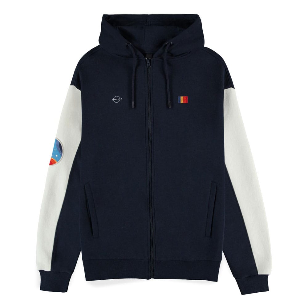 Starfield Zipper Hoodie Monochrome Emblem Size L - MangaShop.ro