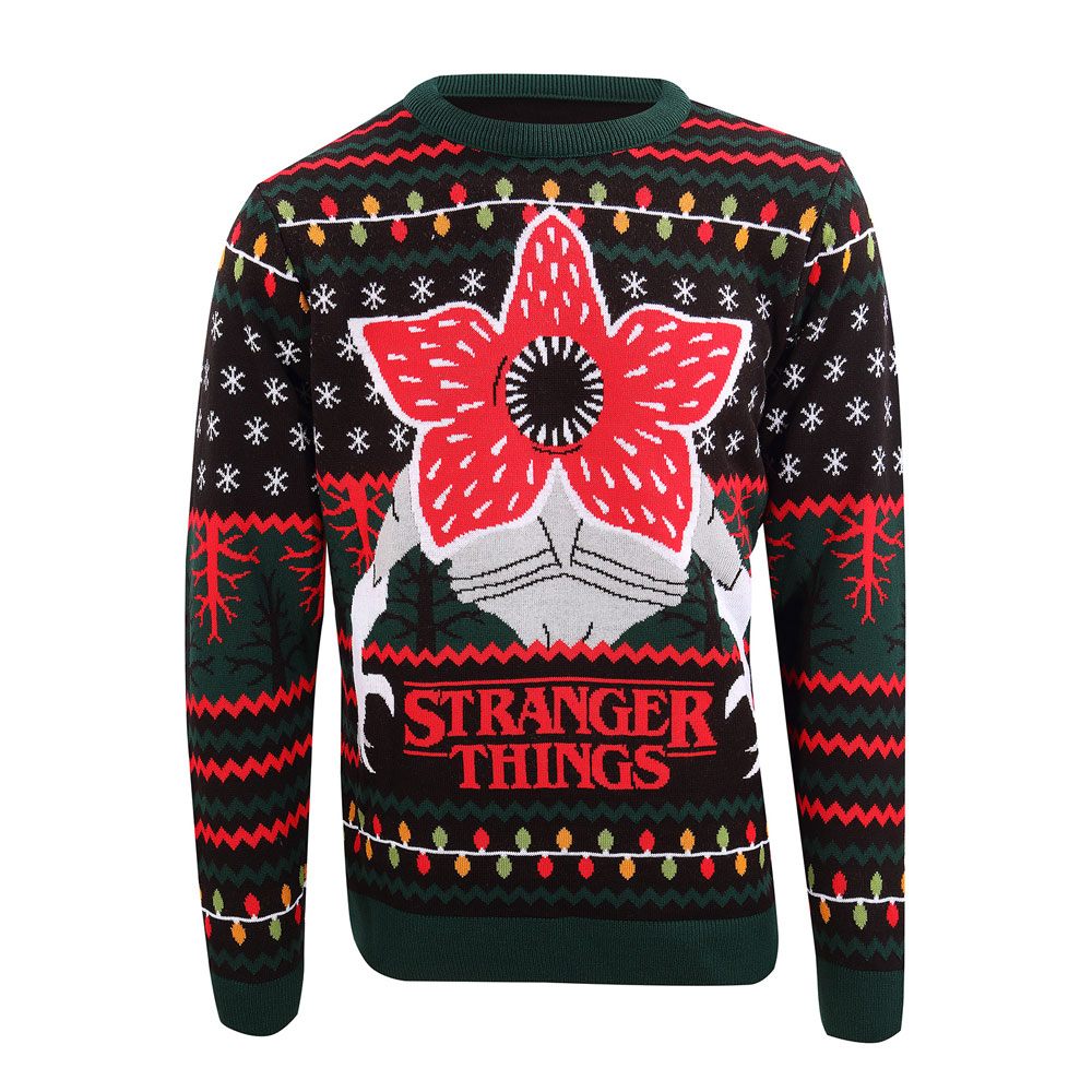 Stranger Things Sweatshirt Christmas Jumper Demogorgon Size L - MangaShop.ro