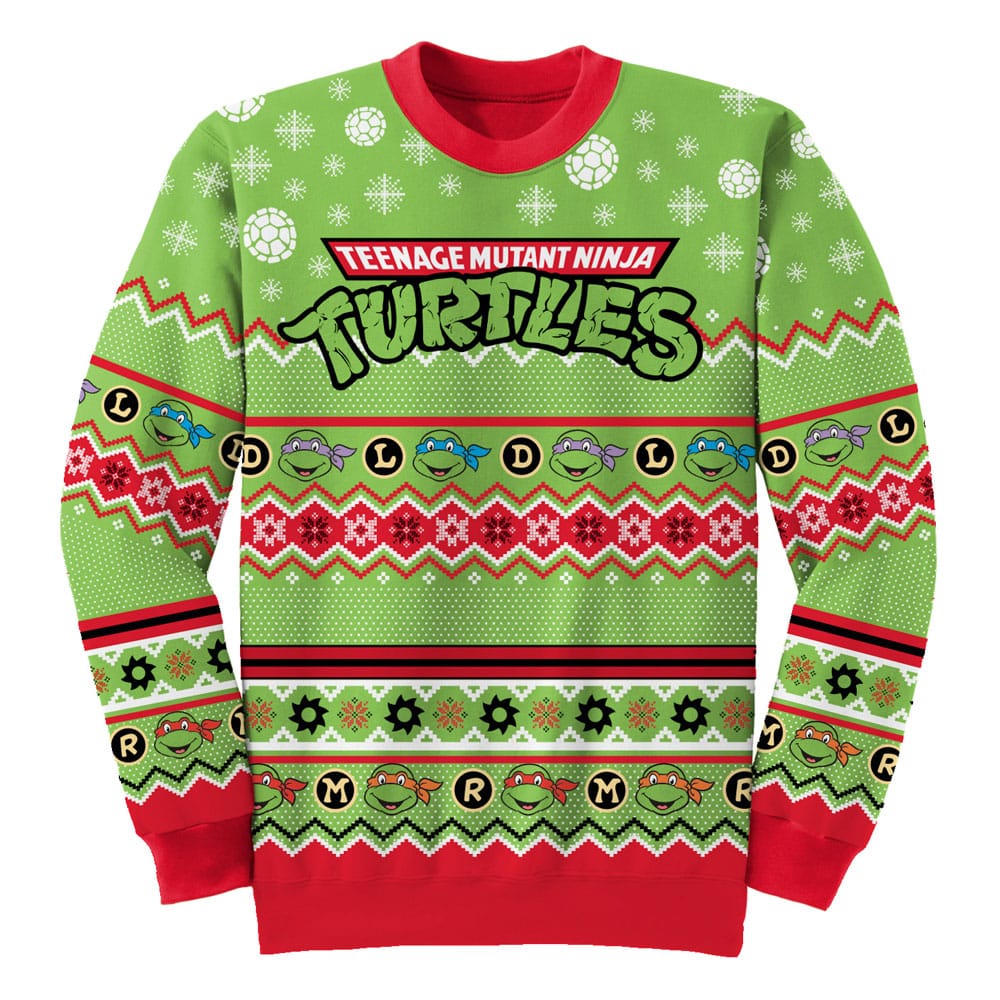 Teenage Mutant Ninja Turtles Sweatshirt Christmas Jumper LDRM Repeat Size XL - MangaShop.ro