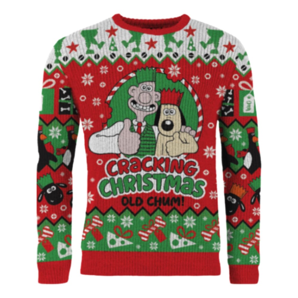 Wallace & Gromit Christmas Sweater Cracking Christmas Old Chum! - MangaShop.ro