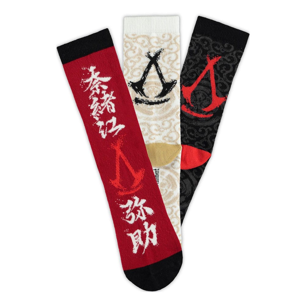 Assassin's Creed Shadows Socks 3-Pack Crew 39-42 - MangaShop.ro