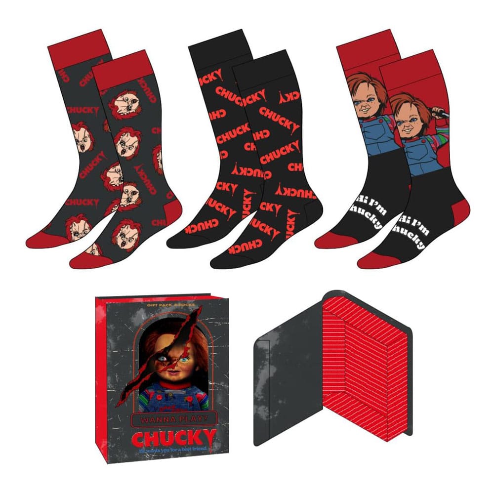 Chucky (Child's Play) Socks 3-Pack 38-45 - MangaShop.ro